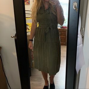 Olive Utility Dress